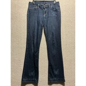 Patagonia Low Rise Boot Cut Flare Jeans We,on 29 Butterfly Roses 30x31 Oraganic
